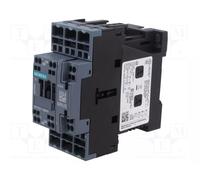 Siemens Contactor de potencia 3RT2027-2BB40, 3 polos, 24 VDC, 1 NA + 1 auxiliar, AC-3