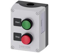 SIEMENS 3SU1 - Carcasa para estación de control, 2 x 22 mm de diámetro, color negro, gris, plástico