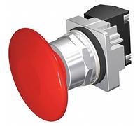 Siemens 52PM9V2J - Pulsador resistente (30 mm, cabeza de seta de plástico, momentáneo, contacto 1NC, cromado, hermético, antigoteo)