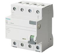 Siemens Interruptor diferencial 5SV3 5SV3444-6 Clase A 4 polos 40A 100mA 70mm