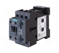 Interruptor de Siemens, serie AC-3e, 12 A/5,5 kW/400V, trifásico, bobina de 24V DC, 1 contacto normalmente abierto + 1 contacto normalmente cerrado, conexión por tornillo, 1 unidad.
