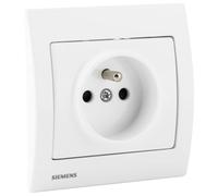 SIEMENS Delta Iris - Lote de 10 enchufes 2P + T, color blanco