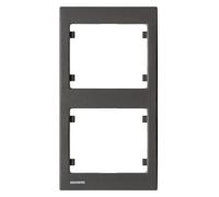 Siemens - Placa doble vertical, color gris antracita Delta Iris