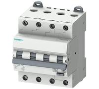 SIEMENS Sentron 5SU1 - Interruptor FI/LS (10 A, 4 pines, tipo C, sensibilidad 300 mA)