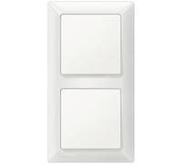 SIEMENS - Siemens 5TA2156, 5TG6201, 5TG2552-0 - Juego completo de interruptores de luz (2 unidades, marco blanco titanio, para empotrar)