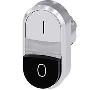 Siemens sirius atc - Pulsador doble 22mm redondo metalico/a brillante blanco unipolar negro o