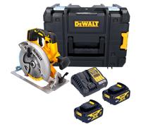 Sierra circular a batería DeWalt DCS 570 M2T de 18 V, 184 mm, sin escobillas + 2 baterías de 4,0 Ah + cargador + maletín TSTAK