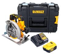 Sierra circular a batería DeWalt DCS 570 P1T de 18 V y 184 mm sin escobillas + 1 batería de 5,0 Ah + cargador + maletín TSTAK