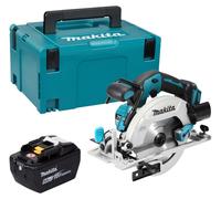 Sierra circular a batería Makita DHS 680 Z de 18 V y 165 mm sin escobillas + 1 batería de 9,0 Ah + Makpac - sin cargador