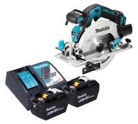 Sierra circular a batería Makita DHS 680 Z de 18 V y 165 mm sin escobillas + 2 baterías de 9,0 Ah + cargador