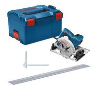 Sierra circular Bosch GKS55GCE, 165 mm, 4700 RPM, 1350 W + guía de corte + maletín L-BOXX238