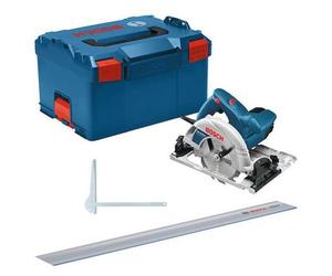 Sierra circular Bosch GKS55GCE, 165 mm, 4700 RPM, 1350 W + guía de corte + maletín L-BOXX238