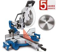 Sierra circular de ingranajes Scheppach HM305SL con láser | Altura de corte máxima: 180 mm | Longitud de corte: 340 mm | Extensión con inclinación de 48° en ambos sentidos y sistema de arranque suave