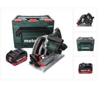 Sierra circular de inmersión a batería Metabo KT 18 LTX 66 BL, 18 V, 165 mm + 1 batería de 10,0 Ah + metaBOX —sin cargador—