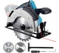 Sierra circular de precisión de 185 mm, compatible con baterías de 18V – Sierra circular eléctrica con guía láser