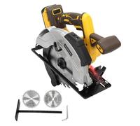 Sierra circular inalámbrica compatible con batería Dewalt 18/20V, sierra circular eléctrica de 7-1/4", con 2 hojas, 5000RPM sin escobillas, bisel de 0-45°, para corte de madera, azulejos, metal
