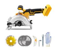 Sierra circular inalámbrica para sierras circulares eléctricas sin escobillas Dewalt de 18 V 20 V, 1000 W y 6200 RPM con 3 hojas de sierra de 125 mm, bisel de 0 a 45°, profundidad de 32 mm para madera