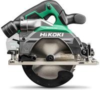 Sierra circular manual inalámbrica HiKOKI, 18 V, motor brushless, diámetro de disco de 165 mm, profundidad de corte de 66 mm, incluye accesorios, en maletín