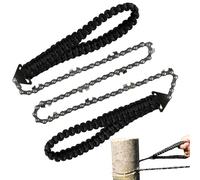 Sierra De Bolsillo Con Cadena,Equipo Mochilero 11 Dientes,Sierra con cuerda para ramas arbóreas - para Montañismo Camping Jardinería Supervivencia Paisajismo Carpintería Granja Hogar Aire