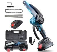 Sierra de cadena de 6 pulgadas, sierra de poda eléctrica inalámbrica, mini herramienta de corte de madera portátil, compatible con batería Makita de 18 V Style B -6 inches（No battery）