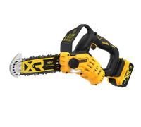 Sierra de cadena, DeWalt, DCMPS520P1 18V, poda profesional sin cables, espada 20cm, batería 5.0Ah incluida, motor brushless, ligera, eficiente y portátil