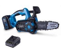 Sierra de cadena inalámbrica SCHEPPACH BC-TCS200-X, con una longitud de espada de 20 cm, batería de 4 Ah y cargador de 2.4A