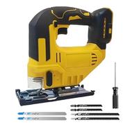 Sierra De Calar Inalámbrica compatible con Batería Dewalt de 20 V, 750W Sierra de Calar Eléctrica con 6 Cuchillas de Repuesto, 2700 rpm, Corte en Angulo de 0°-50° para Metal, PVC, Madera, Plástico