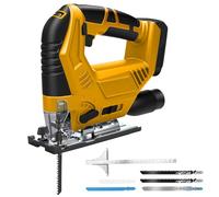 Sierra de Calar Inalámbrica para Dewalt 20V (sin Batería) | Sierra de Calar Eléctrica, Bisel 45°, 6 Velocidades, 4 Orbitales, Manguera de Polvo, Regla y 5 Hojas