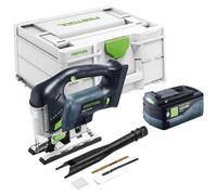Sierra de calar oscilante a batería Festool PSBC 420-Basic 18 V 120 mm sin escobillas + 1 batería de 5,0 Ah + Systainer - sin cargador