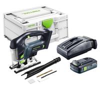 Sierra de calar oscilante a batería Festool PSBC 420 EB-Basic 18 V 120 mm sin escobillas + 1 batería de 4,0 Ah + cargador + Systainer