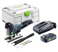 Sierra de calar oscilante a batería Festool PSC 420 EB-Basic 18 V 120 mm sin escobillas + 1 batería de 4,0 Ah + cargador + Systainer
