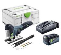 Sierra de calar oscilante a batería Festool PSC 420 EB-Basic 18 V 120 mm sin escobillas + 1 batería de 5,0 Ah + cargador + Systainer