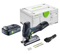 Sierra de calar oscilante a batería Festool PSC-E 18 EB-Basic 18 V 40 mm + 1 batería de 4,0 Ah + Systainer - sin cargador