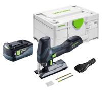 Sierra de calar oscilante a batería Festool PSC-E 18 EB-Basic 18 V 40 mm + 1 batería de 5,0 Ah + Systainer - sin cargador