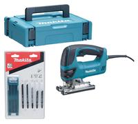 Sierra de calar pendular Makita 4350 FCTJ 720 W + Juego de 6 hojas de sierra + Maletín MAKPAC