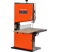 Sierra de cinta, 229 mm, sierra de cinta para banco de trabajo, ideal para carpintería, con motor de 373W y 1/2 HP, altura máxima de corte de 90 mm, mesa de aluminio fundido de 300 x 300 mm, inclinaci