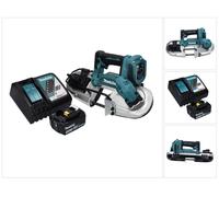 Sierra de cinta a batería Makita DPB 183 RF1 de 18 V, 66 mm, sin escobillas + 1 batería de 3,0 Ah + cargador