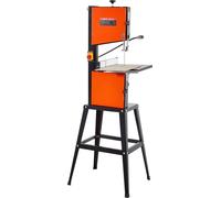 Sierra de cinta con soporte, 254 mm, sierra de cinta de banco de dos velocidades, 373W (1/2 HP), altura máxima de corte de 160 mm, mesa de hierro fundido de 335 x 340 mm, con luz de trabajo de 360°, g