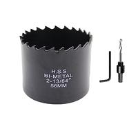Sierra de corona de 56mm LAIWEI bimetálica cortadora de agujeros redondos HSS cabeza de sierra circular, profundidad de corte hasta 38mm, adecuada para madera, plástico, cartón yeso y tubos metálicos