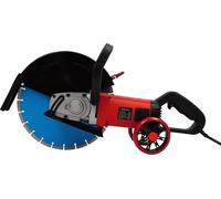 Sierra de hormigón eléctrica de 3500 W, con disco de corte de diamante de 350 mm y profundidad de corte de 135 mm