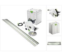 Sierra de inmersión TS 75 EBQ-Plus-FS de Festool 1600 W 210 mm ( 576115 ) + carril guía FS 1400/2 + Systainer