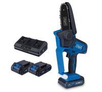 Sierra de jardín a batería SCHEPPACH C-PS100-X, SET S, 2 baterías de 20V IXES de 2 Ah, cargador doble