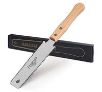 Sierra de mano japonesa para corte fino de madera, Heatigo sierra de doble filo para corte al ras, mango de madera sierra de dientes finos para podar herramienta de carpintería