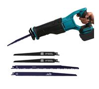 Sierra de sable con batería para Makita 18 V, 3500 RPM, velocidad variable con 4 hojas de sierra para cortar madera, metal y plástico (sin batería)