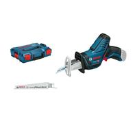 Bosch Sierra de sable a batería GSA 12V-14 – Corte 65/50 mm, 2 hojas, L-BOXX