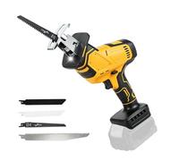 Sierra de sable inalámbrica compatible con baterías DEWALT 18V/20V, 2700 rpm, motor sin escobillas, velocidad variable, 4 hojas de sierra para madera (hasta 180 mm) y metal (hasta 20 mm) (solo