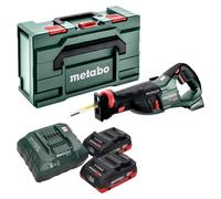 Sierra de sable sin cable Metabo SSEP 18 LT BL 18 V 32 mm sin escobillas + 2x batería LiHD 4,0 Ah + cargador + metabox