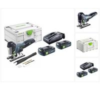 Sierra de vaivén sin cable Festool CARVEX PSC 420-Basic 18 V 120 mm sin escobillas + 2x batería 3,0 Ah + cargador + systainer