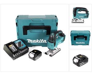 Sierra de vaivén sin cable Makita DJV 182 RF1J 18V sin escobillas + 1x batería recargable 3.0Ah + cargador + Makpac