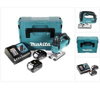 Sierra de vaivén sin cable Makita DJV 182 RTJ 18V sin escobillas + 2x batería recargable 5.0Ah + cargador + Makpac